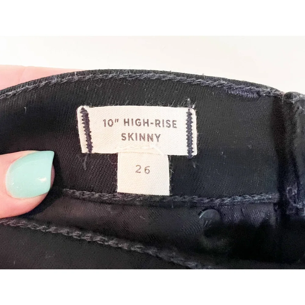 Madewell 10 High-Rise Skinny Jeans Black F9226 Size‎ 26 Womens